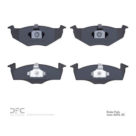 Dynamic Friction Co DFC 3000 Semi-Metallic Brake Pads - 1311-0694-00